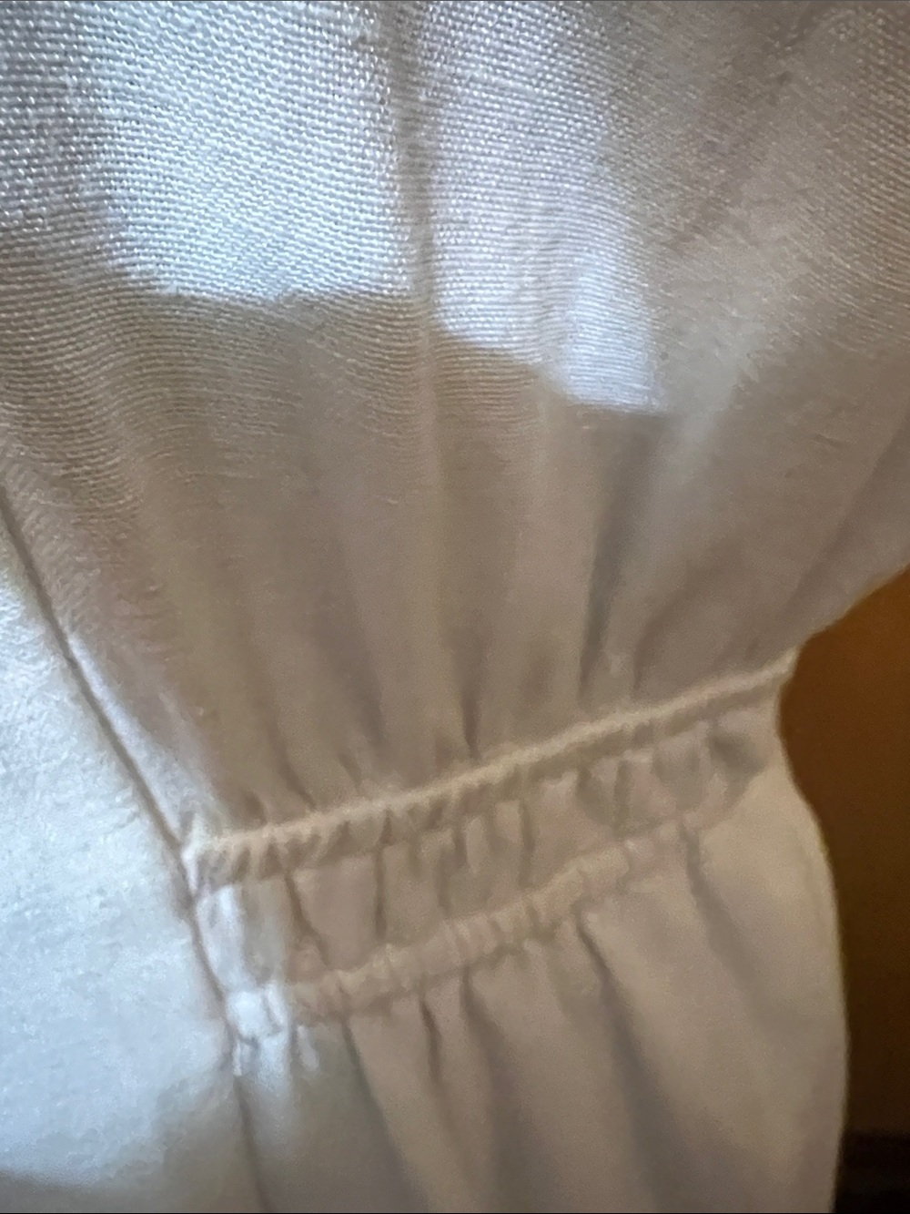 Classic lined  White Button-Front Women’s Midi Dress - Picture 3 of 4